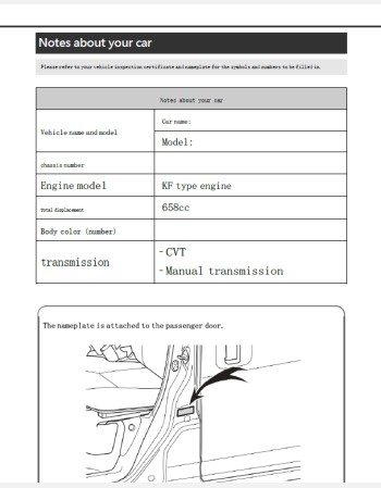 subaru sambar van 2022 2023 & 2024 owners manual in english
